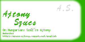 ajtony szucs business card